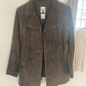 Vintage Club X  Double-Breasted leather jacket